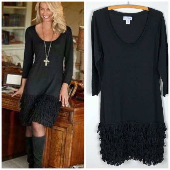 Soft Surroundings Dresses & Skirts - Soft Surroundings Theodora Fringe Sweater Dress PM